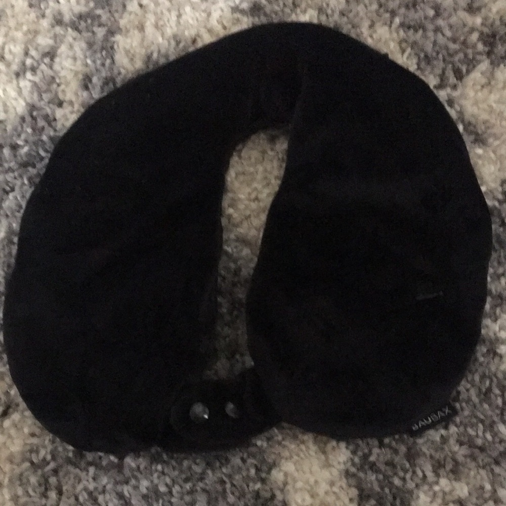 Black Inflatable Travel Neck Pillow